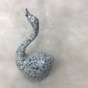 Swan Ceramic speckle design white blue long neck
